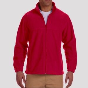 Hanes Men's Vivid Red Fleece Jacket